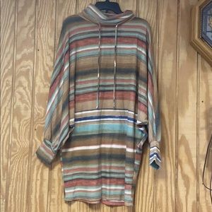 Moody toned cowled tshirt dress